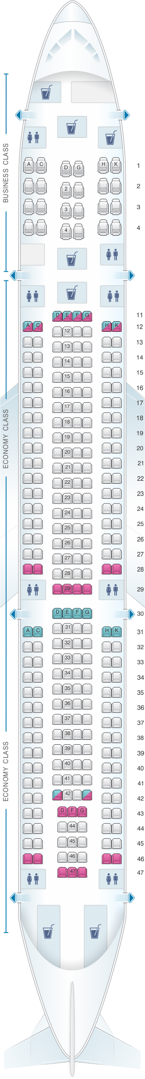 Airbus A340 200 Seating Chart