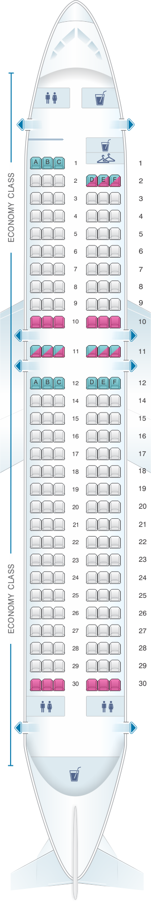 A320 Seating Chart