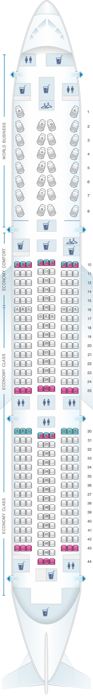 Klm Seating Chart