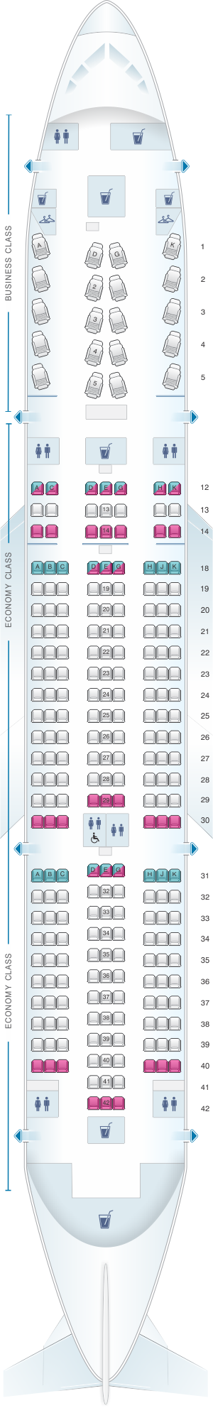 Seat Map Air Canada Boeing B787 8 788 North America Seatmaestro