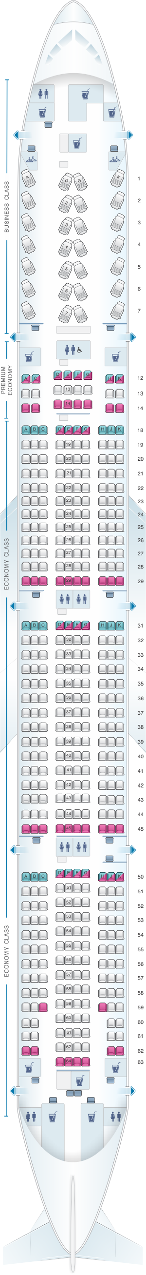 Seat Map Air Canada Boeing B777 300er 77w International Layout 2