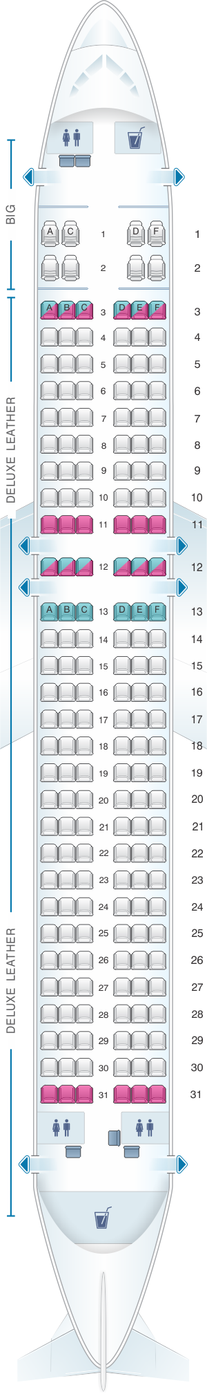 Spirit Airlines Seating Chart Airbus A320