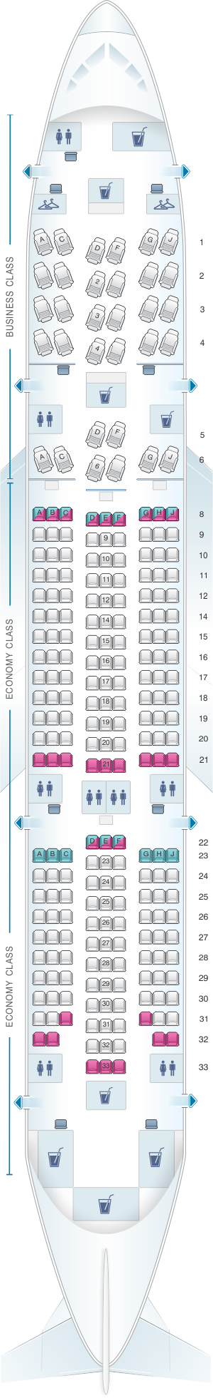 Seat Map Aeromexico Boeing B787 8 Seatmaestro