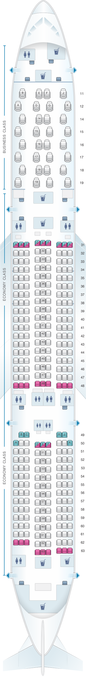 Airbus A330 Seating Chart Thai Airways