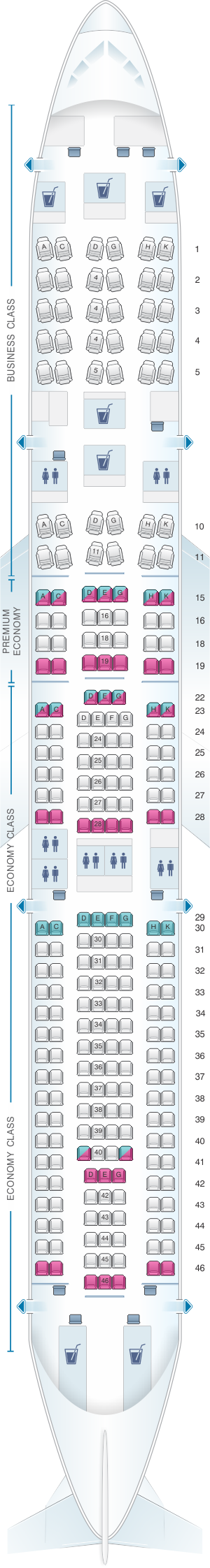 Lufthansa Airbus Industrie A330 300 Seating Chart