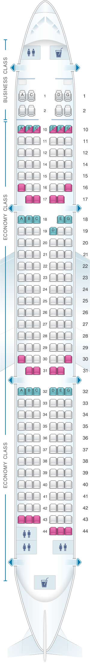 Lufthansa Airbus A321 Seat Map