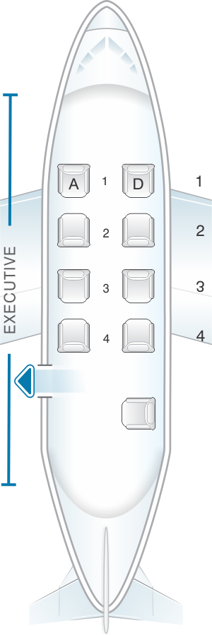 Seat map for Air Inuit Beechcraft King Air 350