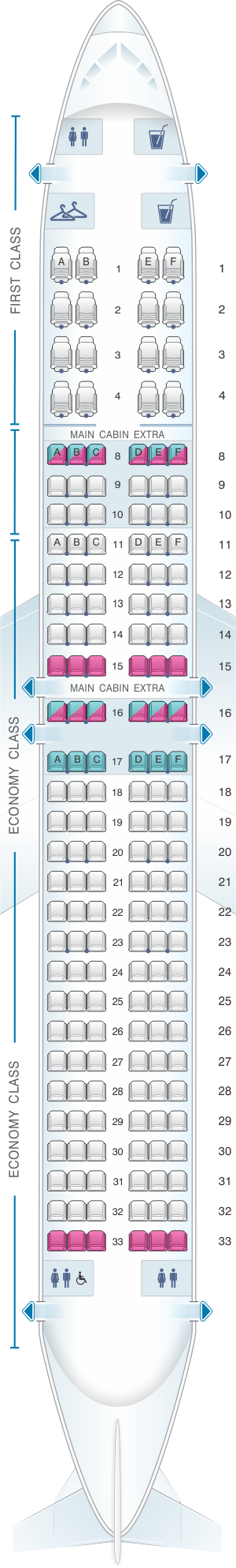 Seat Map American Airlines Boeing B737 MAX | SeatMaestro