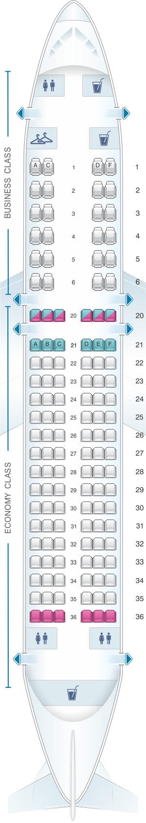 A320 Airbus 100 200 Seating Chart