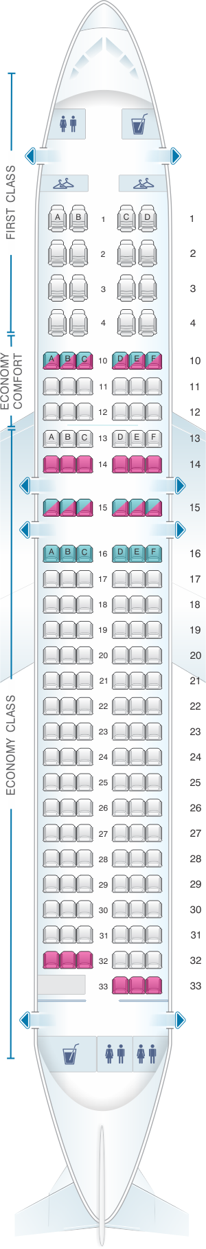 Seat Map Delta Air Lines Airbus A320 200 32M SeatMaestro Seat Map Delta Air Lines Airbus A320 200 32M SeatMaestro