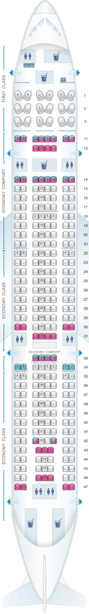 Hawaiian Airlines Seating Chart Airbus A330