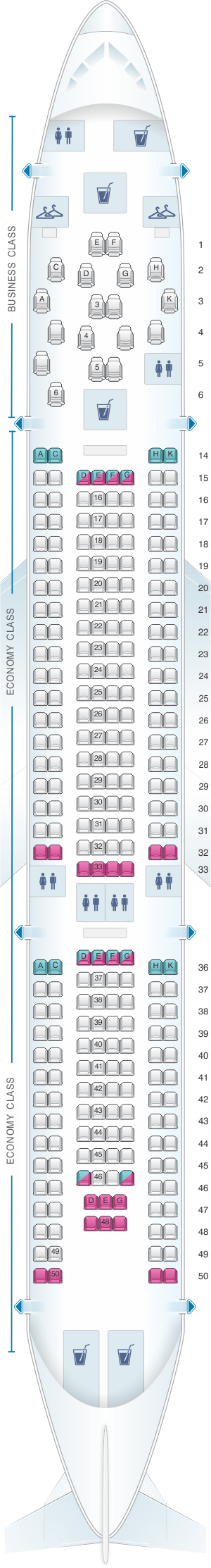 Airbus A330 220 Seating Chart