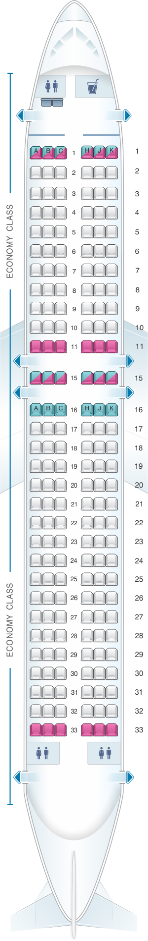 Air Transat A310 Seating Chart