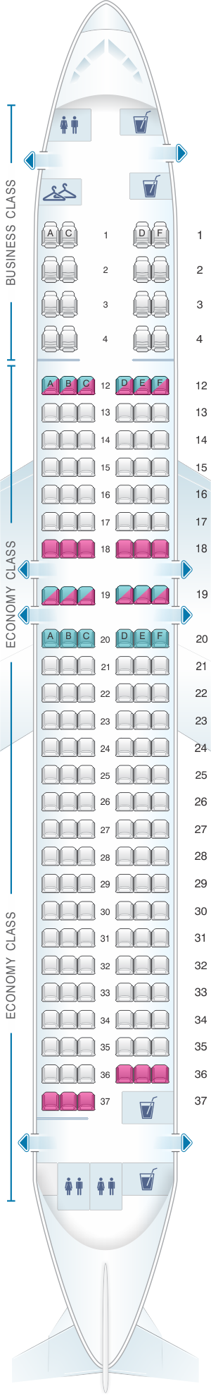 Seat Map Air Canada Boeing B737 MAX 8 | SeatMaestro