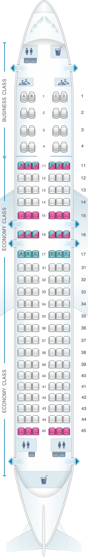 Airbus A320neo Seating Chart