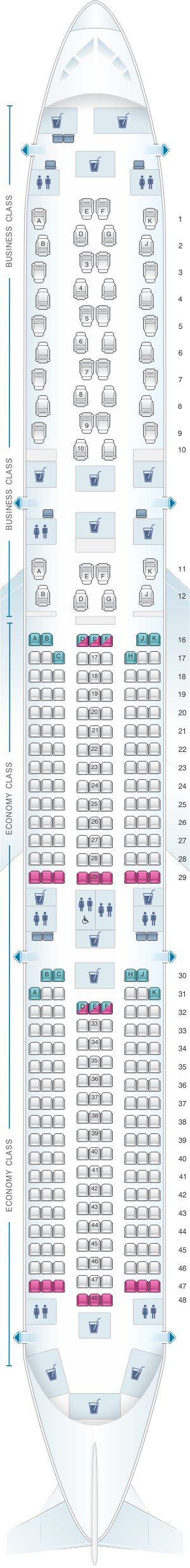 Airbus A350 900 Seating Chart