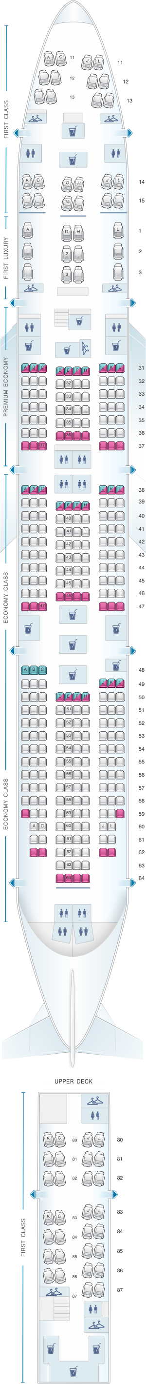 Air Seating Chart 747