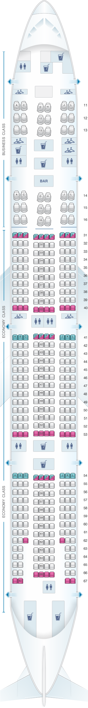 air china 777 200 seating