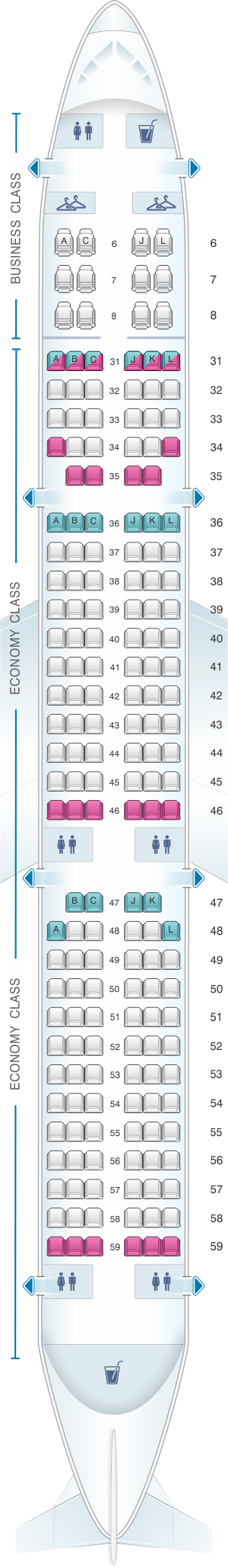 China Eastern Airbus A320 Seating Chart