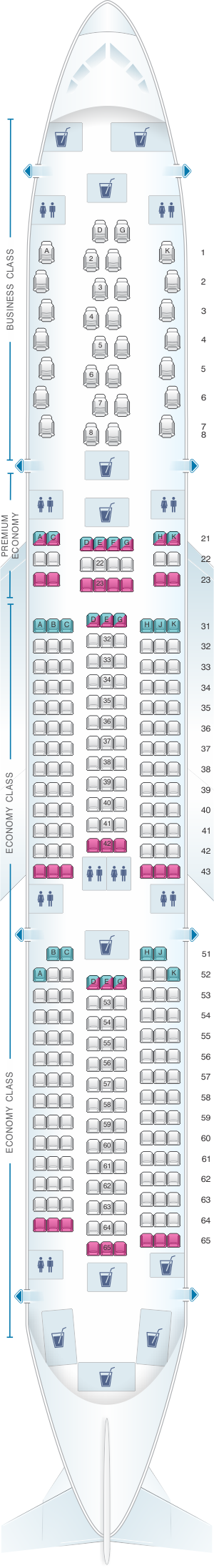 Airbus A350 900 Seating Chart