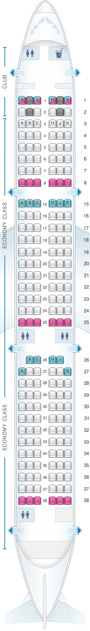 Airbus A330 Air Transat Seating Chart