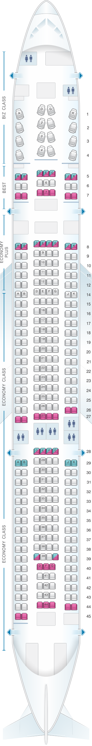 Lufthansa Airbus A330 300 Seating Chart