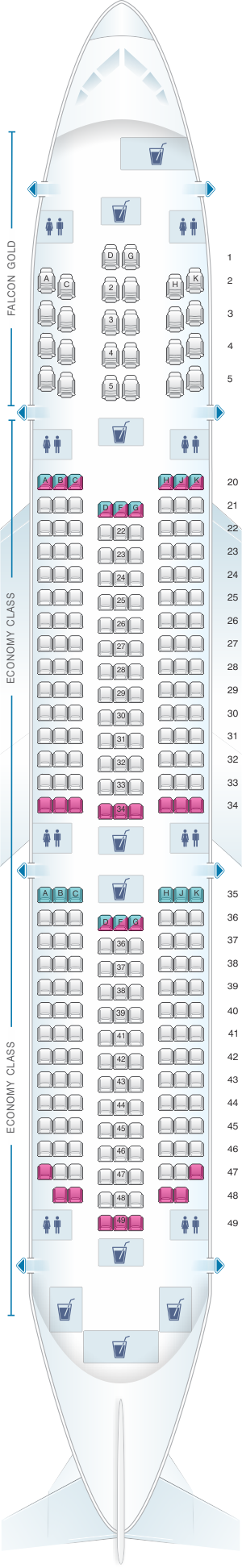 Seat Map Gulf Air Boeing B787 9 Seatmaestro