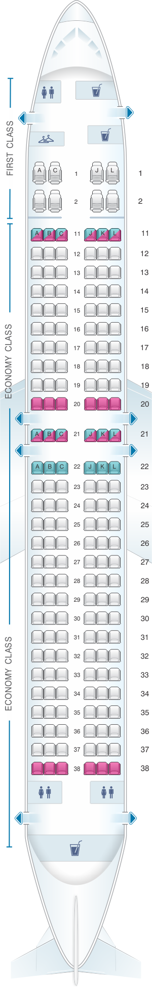 Seat Map Air China Boeing B737 MAX 8 | SeatMaestro