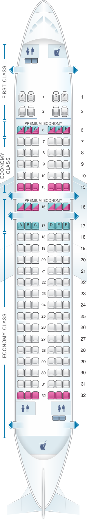 alaska airlines seat map symbols