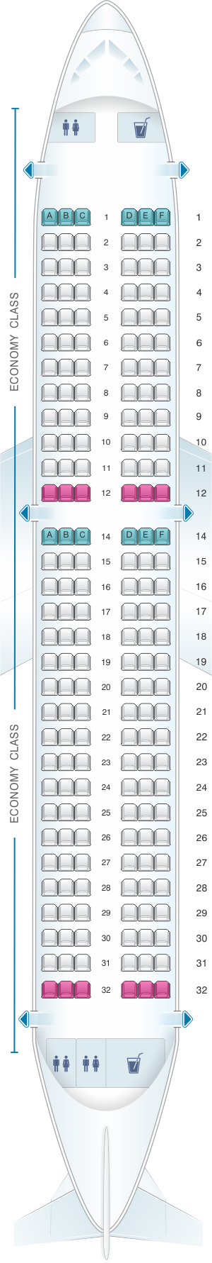 Airbus A320neo Seating Chart