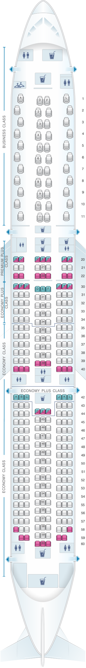 Seat Map United Airlines Boeing B787 10 Seatmaestro