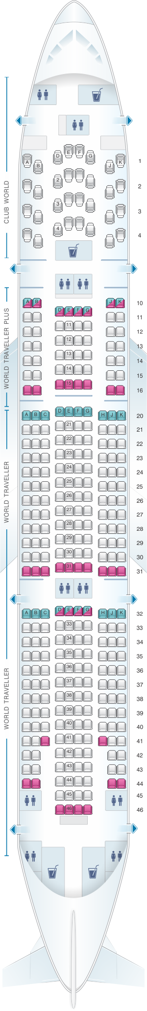 Ba Boeing 777 Seat Map / Seat map Boeing 777-300 British Airways. Best ...