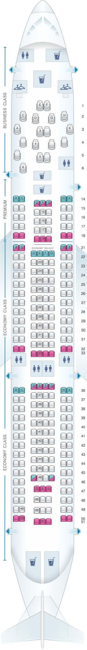 Atlantic Flight Seating Chart