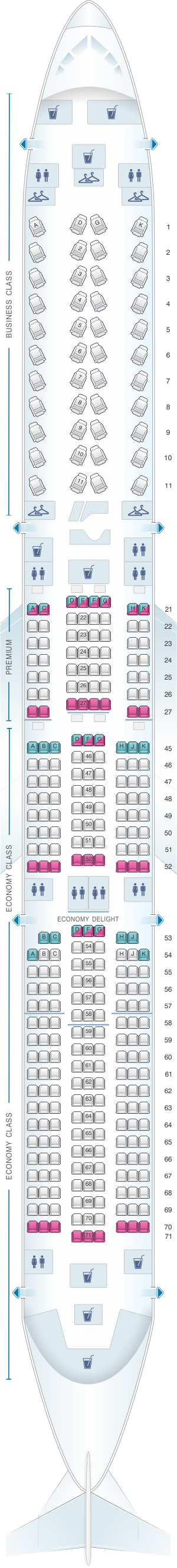 Atlantic Flight Seating Chart