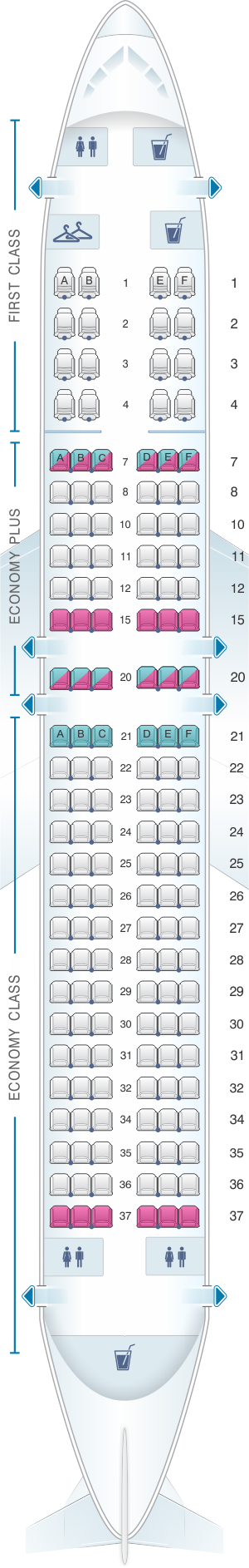 Seat Map United Airlines Boeing B737 MAX 8 | SeatMaestro