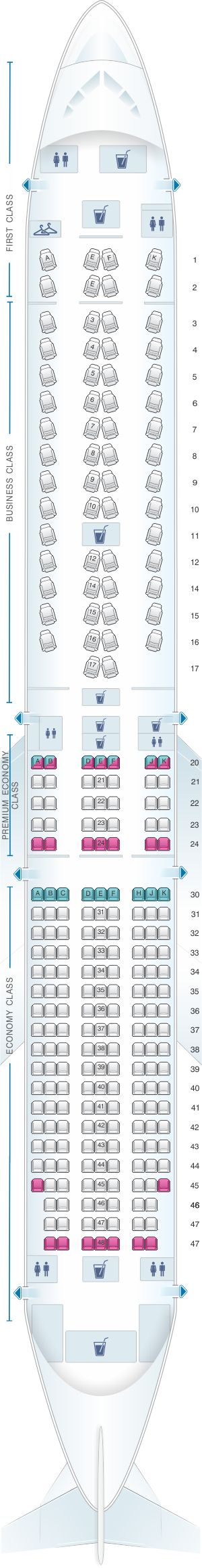 Seat Map British Airways Boeing B787 10 SeatMaestro Seat Map British Airways Boeing B787 10 SeatMaestro